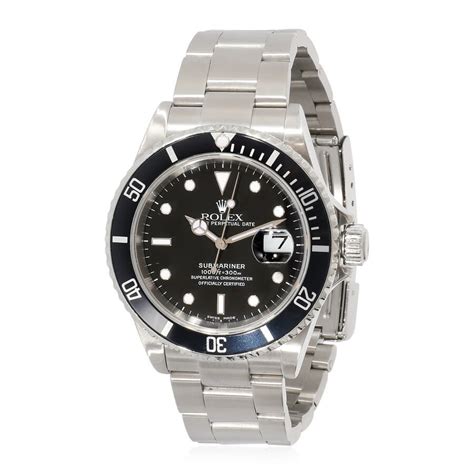 rolex submariner automatic chronometer black dial men's watch bkso